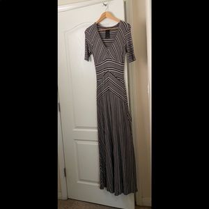 Heather stripe maxi dress size M.